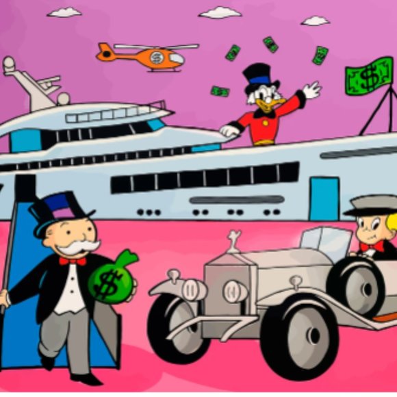 Alec Monopoly Money Yacht Print - Picture 2 of 4
